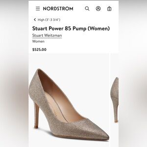 Stuart Weitzman Stuart Power 85MM Point-Toe Pumps, Size 5